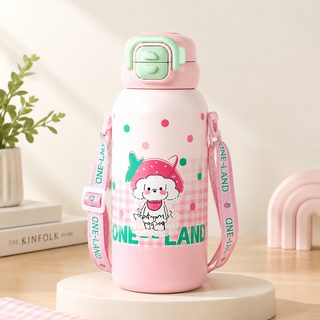 어린이 316 스테인리스 빨대 보온병 500ml 휴대용 물병