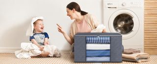 대용량 옷 수납함 부직포 이불·의류 정리함 접이식 옷장 수납 박스 35L~120L