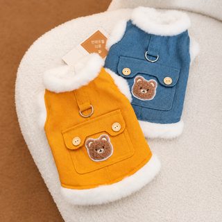 가을, 겨울 고양이 주머니 곰돌이 조끼 솜옷 견인 강아지 보온 가후 테디 애