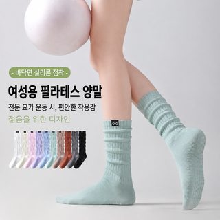 Mihimihi 여성 요가 양말 통기성 코튼 니트 중목 루즈핏 필라테스 삭스