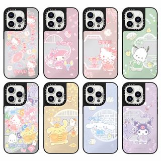 ZAOKEHUB 아이폰 거울 마그네틱 하드 케이스 귀여운 만화 인스타 감성 iPhone 12~