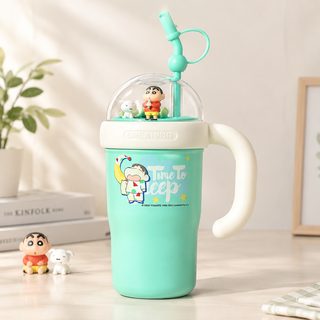 캐릭터 돔뚜껑 손잡이 빨대 텀블러 830ml 스테인리스 보온보냉컵