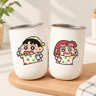 귀여운 캐릭터 스테인리스 양치컵 욕실 커플컵