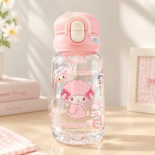 어린이 트라이탄 빨대 물병 원터치 휴대용 물통 520ml