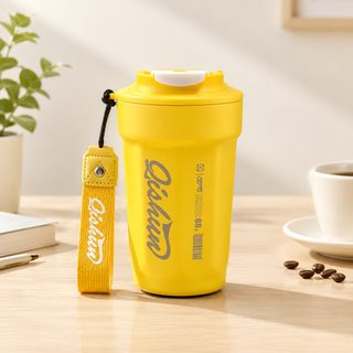 316 스테인리스 스트랩 보온 텀블러 450ml 사무실 차량용 커피컵