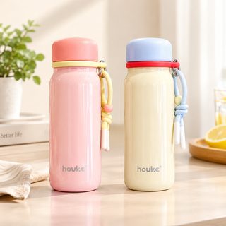 휴대용 미니 보온병 250ml 스트랩 스테인리스 텀블러