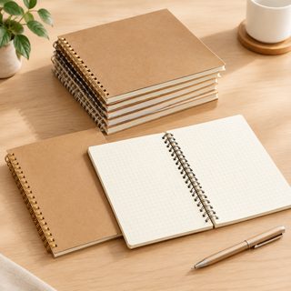 도매 크로스보더 크라프트지 코일본 학생 활판본 A5 횡선 격자 점진 공백 글