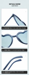 여성 하트 포인트 다각형 선글라스 빅페이스 슬림핏 패션 안경 여행 드라이