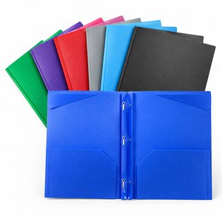 A4 PVC 대용량 더블 포켓 D형 클립 파일 바인더 서류 보관 폴더 로고 인쇄 가