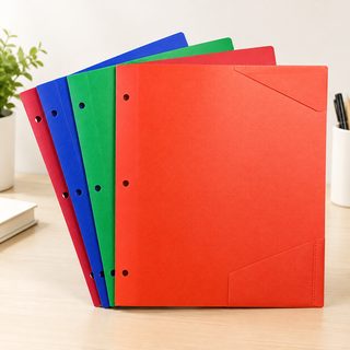A4 올챙이 클립 더블 포켓 파일 폴더 PVC 사무용 서류 분류 수납파일