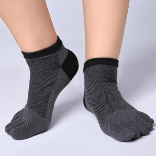 다섯 손가락 양말 남성 순면 그물코 통기 운동 방취 여름 짧은 전면 면 발가