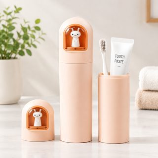 휴대용 토끼 칫솔 케이스 양치컵 여행용 세면컵
