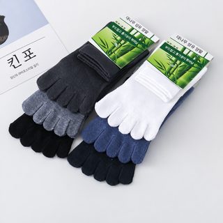 다섯 손가락 양말 남자 에디헌 중통 중후한 남자 양말 현물 순색 다섯 발가