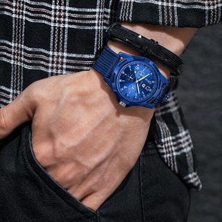 남성 나일론 직조 스트랩 Gemius Swiss Watch 야광 스포츠 시계 군용 스타일 쿼츠