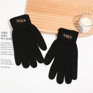 크로스보더 아마존 남성 보온 장갑 가을 겨울 야외 라이딩 방한 터치스크린 면 혼방 다섯 손가락 장갑