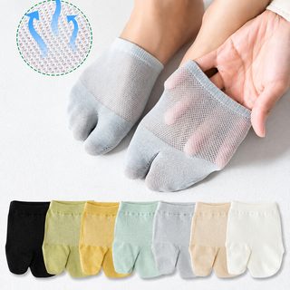 반 끌이 두 손가락 양말 남성 여름 얇은 면 발바닥 양말 커버 두 발가락 분