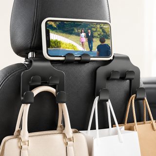차량용 헤드레스트 뒷좌석 휴대폰 거치대 다용도 가방걸이