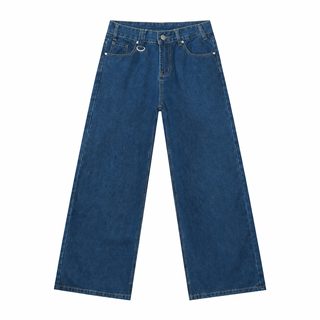 MTLCLOTHES 남녀공용 와이드 스트레이트 데님 팬츠 빈티지 루즈핏 롱 청바지