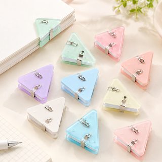뤼궈 삼각 모서리 클립 5×4×4cm 서류 시험지 책 노트 제본 정리 집게