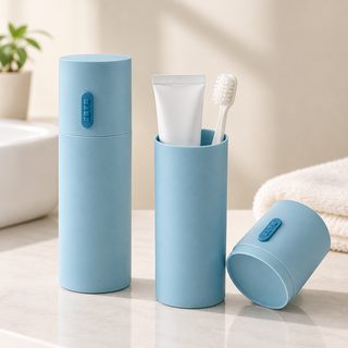 여행용 칫솔 치약 수납 케이스 겸 양치컵 19cm