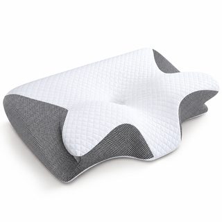 나비형 메모리폼 베개 목 지지 저속 복원 탈착 세탁 커버