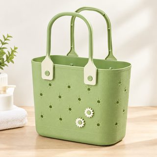 욕실 세면용 손잡이 플라스틱 수납 바구니