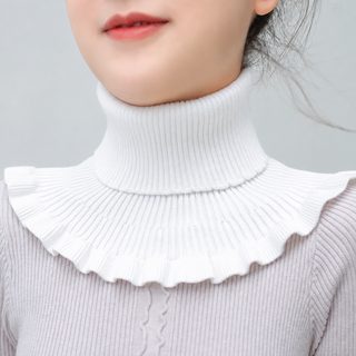크로스보더 여성 스카프 니트 털실 목도리 가짜 칼라 보온 목덜미 커버 작