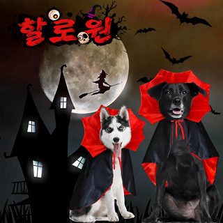 할로윈 반려동물 흡혈귀 마녀 망토 고양이 강아지 코스튬 케이프