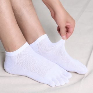 그물구멍 남자 양말 여름 얇은 다섯 손가락 양말 분지 양말 짧은 양말 면 다