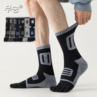 다섯 손가락 양말 남성 양말 남성 발가락 발가락 양말 통기 흡한 남성 방취
