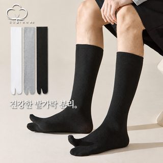 두 발가락 양말 남자 스타킹 폴리 종아리 양말 남자 스타킹 엄지 발가락 양