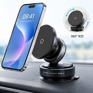 차량용 대시보드 흡착식 자석 휴대폰 거치대 360도 회전