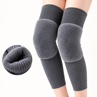 남녀공용 겨울 기모 무릎 보온 보호대 롱 다리워머