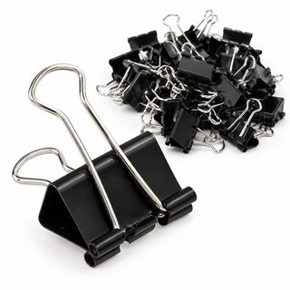 금속 더블클립 컬러 장미골드 사무용 서류 영수증 시험지 정리 집게 25~51mm