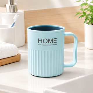 손잡이형 PP 욕실 양치컵 301 400ml 칫솔컵