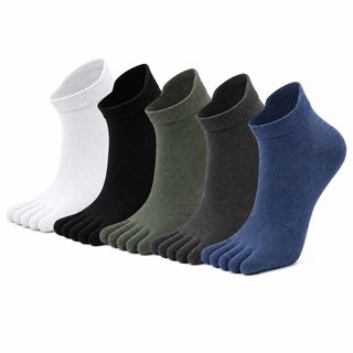 다섯 손가락 양말 남성 100% 순면 중통 봄가을 방취 항균 땀 흡수 통기 무골