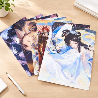 PP 투명 컬러 L홀더 A4 A5 단면 서류파일 UV 로고 인쇄 맞춤 제작 캐릭터 문서