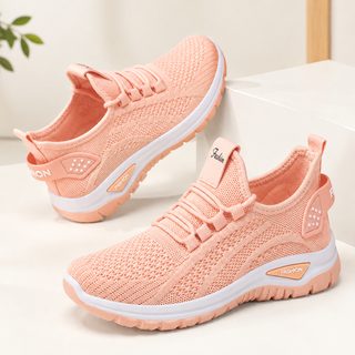 빅사이즈 여성 봄여름 통기성 플라이니트 운동화 가벼운 소프트솔 러닝화 3