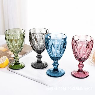 과일 차 컵 진열용 유럽식 빈티지 와인 잔 유리 물 컵 유리 컵 커피 컵 마크 주스