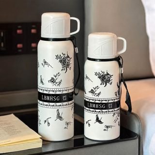 치자꽃 내담 316 스테인리스강 보온컵 높은 용모치 학생 물컵 가을겨울 휴대용 휴대용 컵