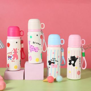 대용량 316 스테인리스 보온병 550ml 어린이 학생 휴대용 물병 탄환형