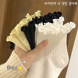 여성 프릴 중목 양말 사계절 통기성 JK 교복 일본풍 루즈 삭스