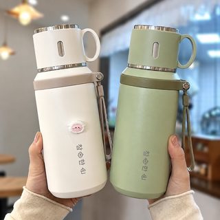 보온컵 신상 여고 용모치 가을 겨울 물컵 띠 차 간격 남자 띠 차 컵 띠 뚜껑