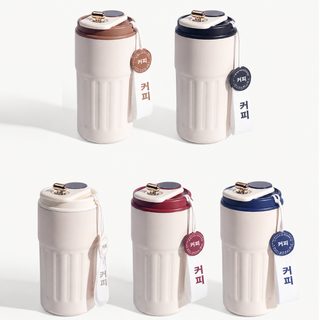 스마트 온현 304 스테인리스강 보온컵 남녀 커피컵 높은 용모치 휴대용 물컵
