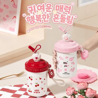 316 스테인리스강 물컵 가을 겨울 신상 보온컵 창의성 높은 용모치 믹서컵