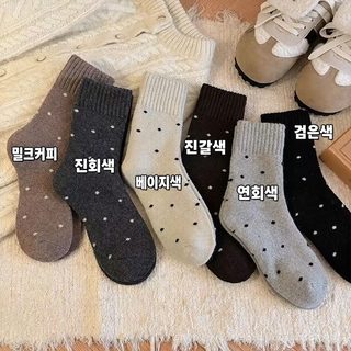 보온 가을 겨울 기모 더하기 두꺼운 웨이브 스웨터 중통 귀엽다 백합 빈티