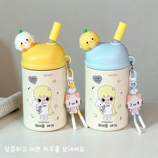 爆款创意双饮保温杯可爱新款ins冬季可爱学生水杯便携高颜值2026