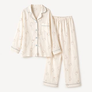 云朵棉长袖睡衣女春秋季韩版卡通可爱可外穿家居服两件套装高颜值