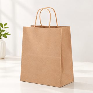 휴대용 크라프트 종이 쇼핑백 선물 포장 배달용 컬러 손잡이 봉투 8가지 사
