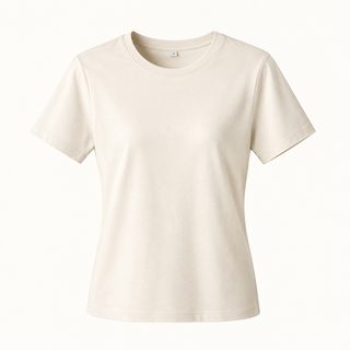 여성 실켓면 슬림핏 반팔 티셔츠 라운드넥 브이넥 데일리 이너